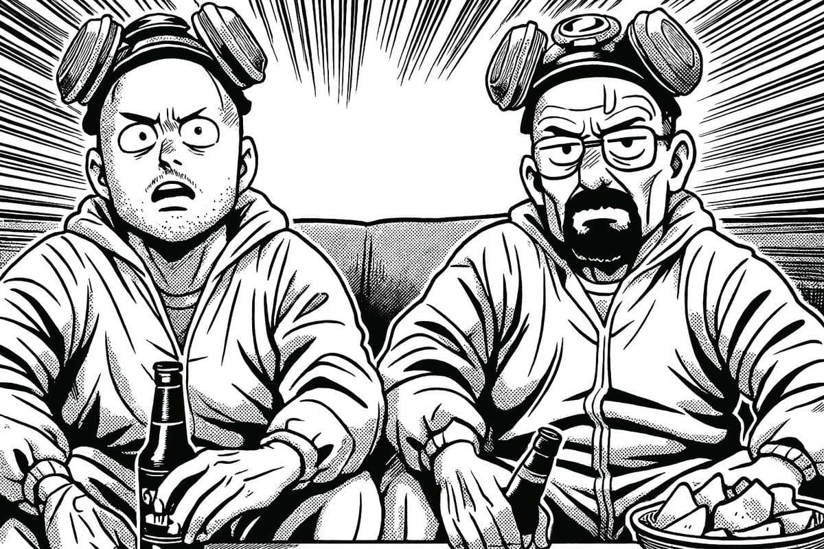 日本搞笑漫画风格插画