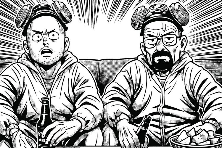 日本搞笑漫画风格插画