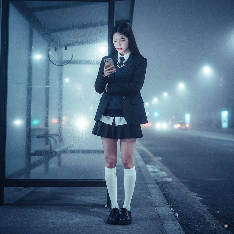 全身夜景肖像