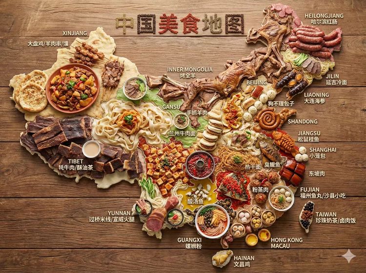中国省份美食拼图集