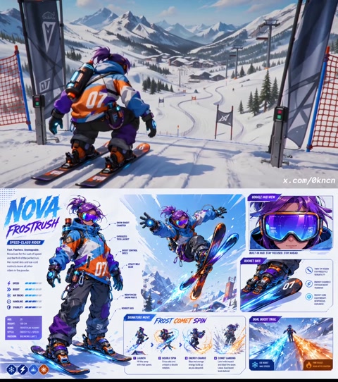 Arcade Skiing Character Sequence