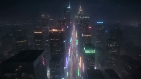 Serpent Creature Cyberpunk City Scene