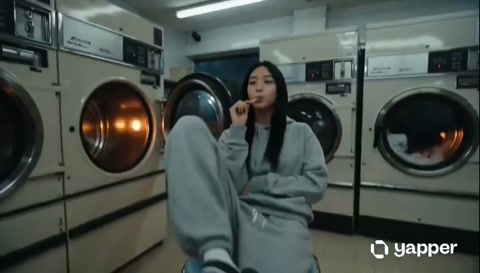 Hero in Laundromat with Lollipop