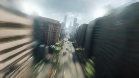 FPV Chaos Hypersonic Cityscape
