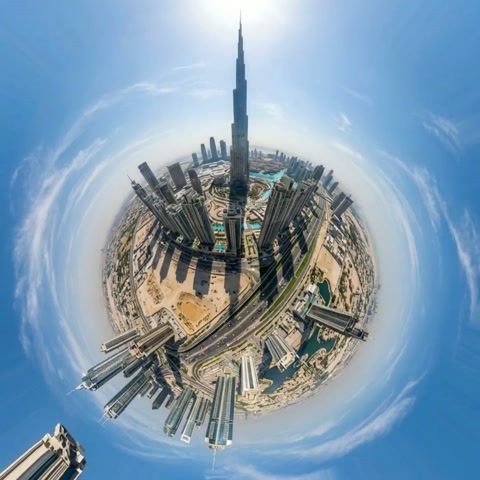 Tiny Planet City Drone Photography