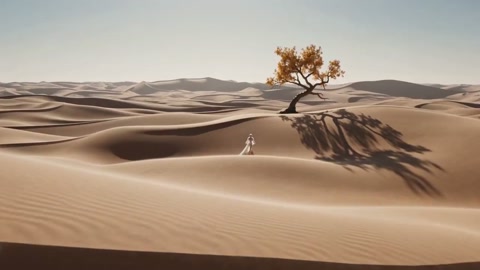 Dreamlike Desert Figure