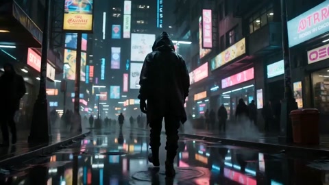 Cyberpunk Android Night Walk