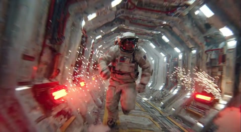 Astronaut Space Station Chase