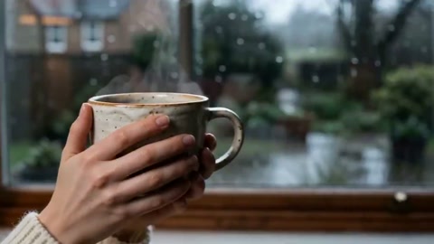 Rainy Window Calm Morning