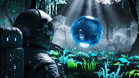 Astronaut Alien Forest