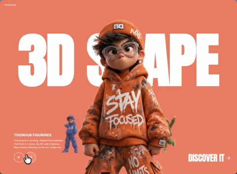 3D Toon Character Figurine