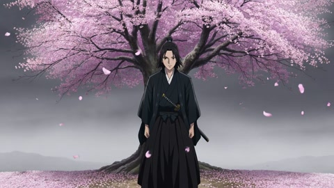 Samurai Under Cherry Tree