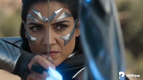 Female Warrior Energy Bow Desert Battle