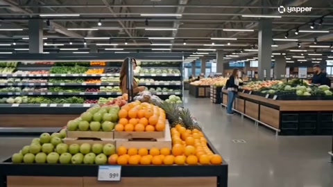 Elegant Woman Shopping for Groceries