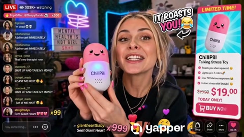 ChillPill Talking Stress Toy Livestream