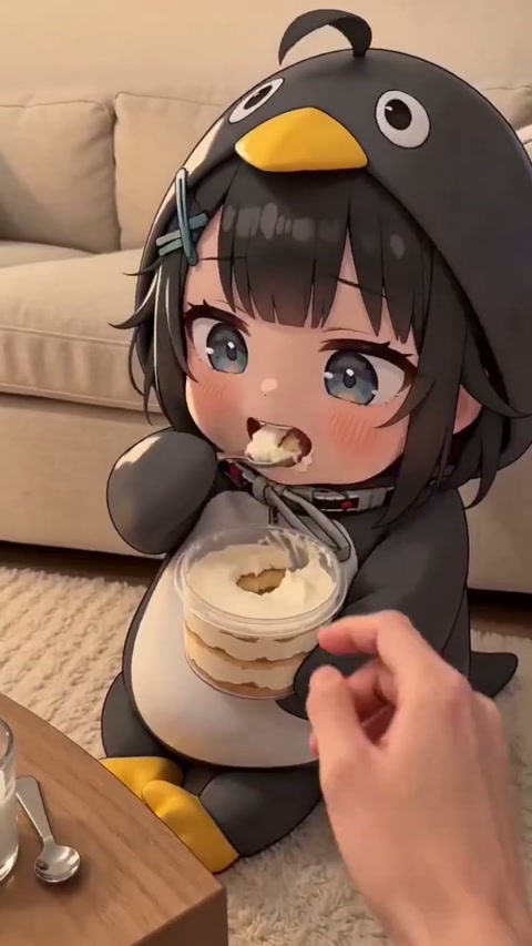 Chibi Penguin Reaction