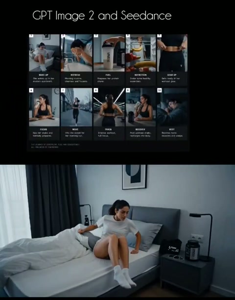Fitness Lifestyle Storyboard Collage
