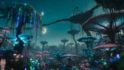 Alien Jungle Planet Bioluminescent Exploration