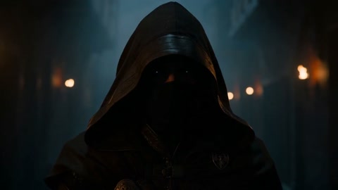 Hooded Assassin Medieval Alley