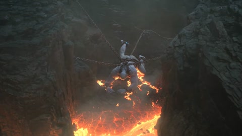 Crane Shot Volcanic Canyon Titan Kling 3.0