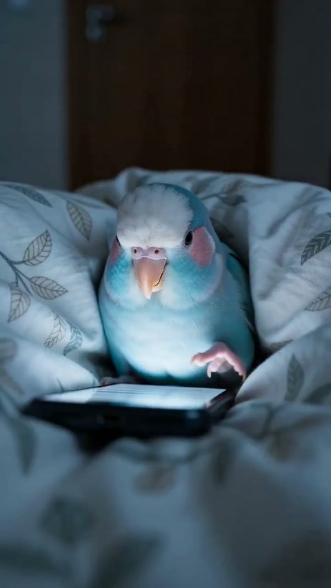Parrot Hiding Phone While Owner Checks Room