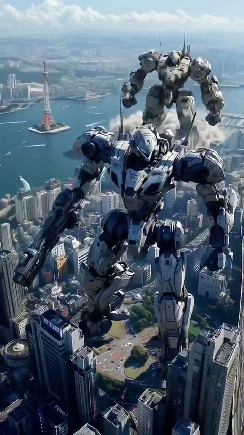 Massive Mech Rampage City Destruction