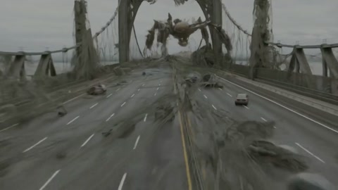 Giant Arachnid Creature Suspension Bridge