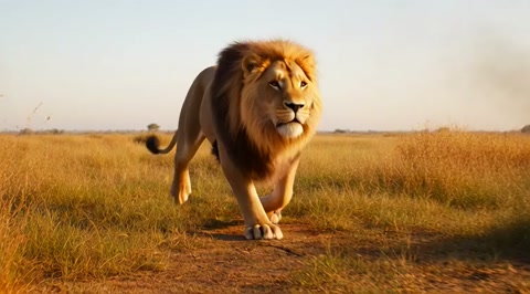 Lion Charging - Grok Imagine