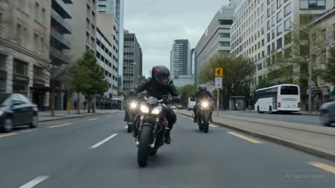 High-Speed Motorcycle Chase City Seedance 2.0