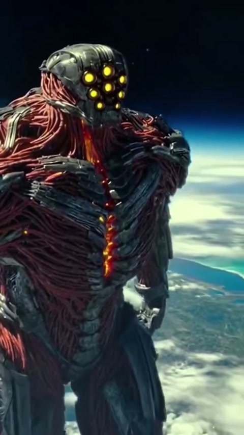 Colossal Cybernetic Titan in Orbit