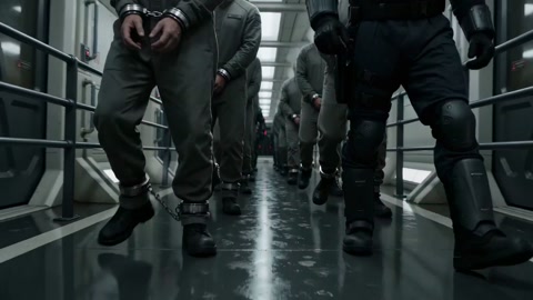 Continuous Prison Corridor Shot