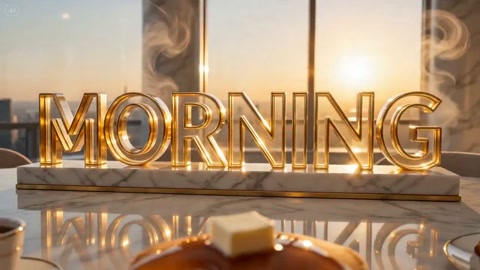 Morning Golden Glass Marble Title