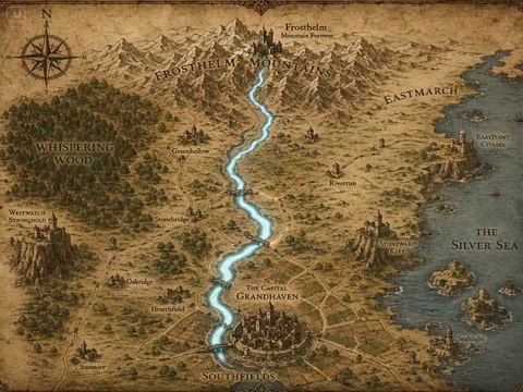 Map to Fantasy Reality Dragons
