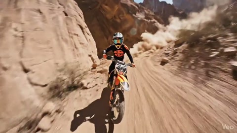 FPV Motocross Desert Canyon