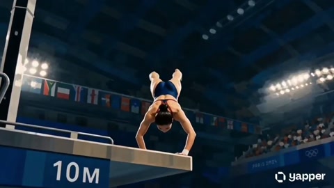 Olympic Diver Digital Painting Sequence