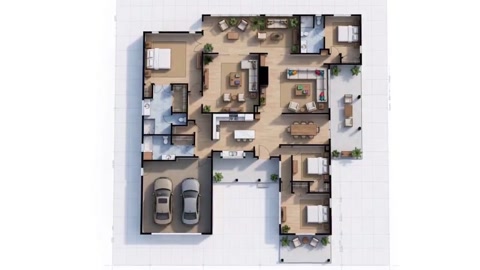 Blueprint to 3D House