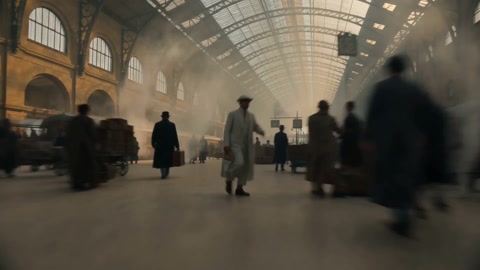 Egyptian Train Station Dawn Rush