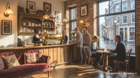 Cozy Coffeehouse Timelapse from Day to Night