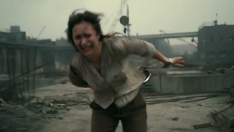 Desperate Woman Escaping Kidnapping Construction