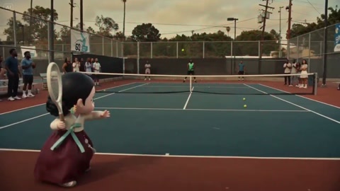 Street Tennis Court Smash with Seedance