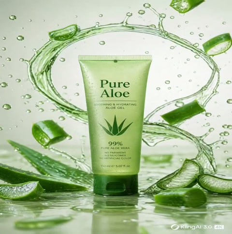 Aloe Gel Skincare Commercial