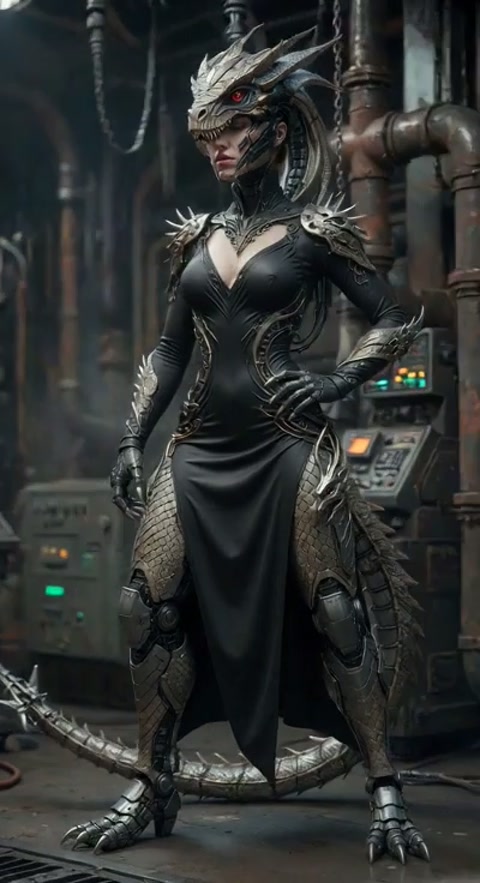 Cyber Dragon Hybrid Female Warrior