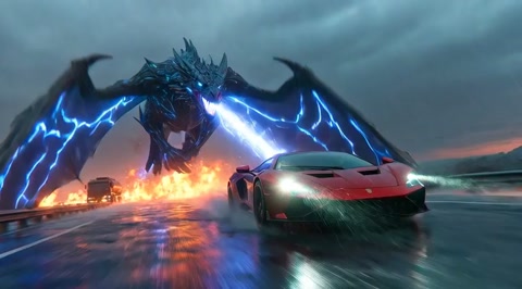 High-Speed Supercar Dragon Beast Chase