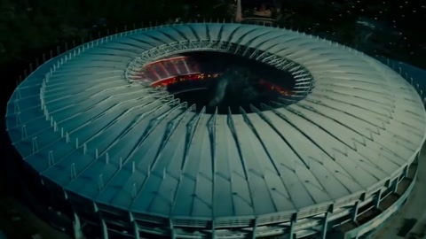 Kaiju Erupts Through Collapsing Stadium