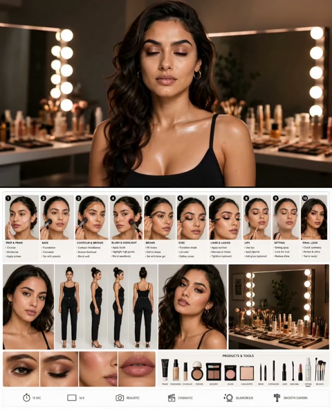 Luxury Glam Makeup Transformation