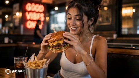 UGC Cheeseburger ASMR Food Advertisement