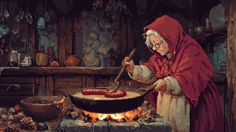 Medieval Grandma Cooking