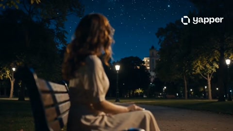 Night Stargazing Woman in the Park