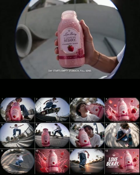 Strawberry Shake Energy Drink Ad