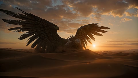 Desert Wasteland Robotic Angel
